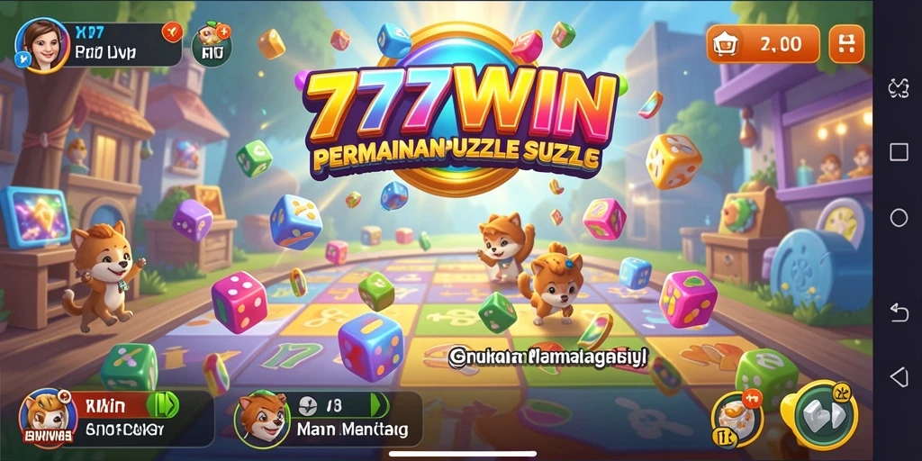 Tampilan gameplay seru dari 777WIN dengan puzzle yang menantang.