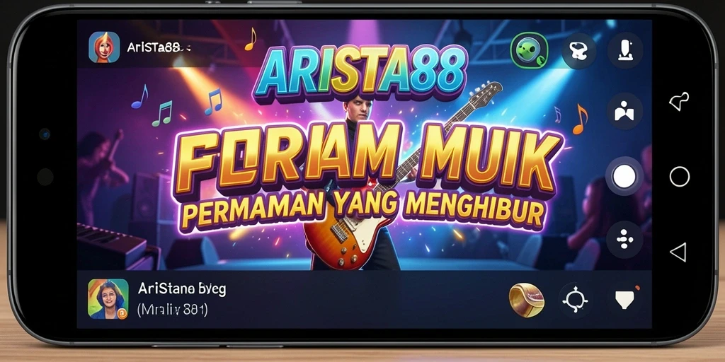 Tampilan gameplay ARISTA88 yang menarik dengan berbagai lagu.
