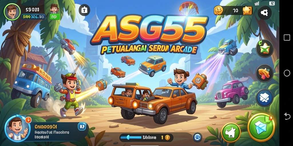 Tampilan gameplay ASG55 yang seru dan penuh warna.