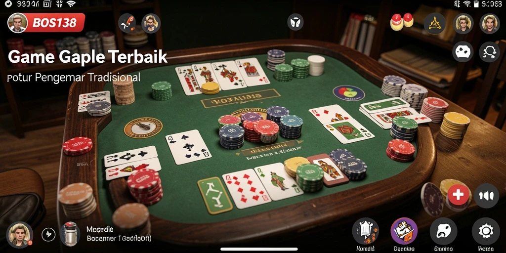 Tampilkan gameplay seru Gaple di BOS138 dengan pemain menantang satu sama lain.