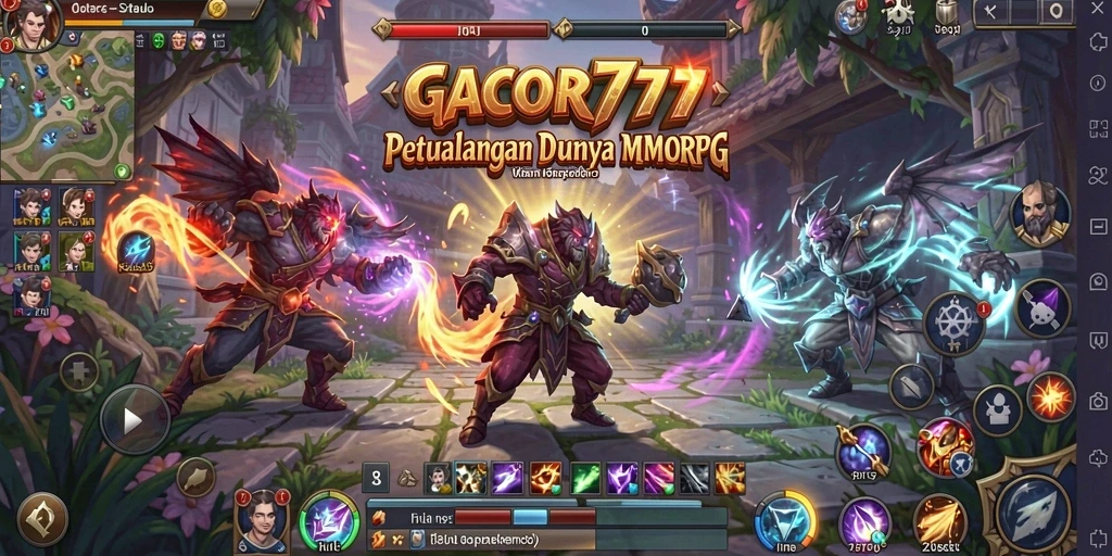 Screenshot utama dari gameplay GACOR777 yang menampilkan dunia fantasi yang menakjubkan.
