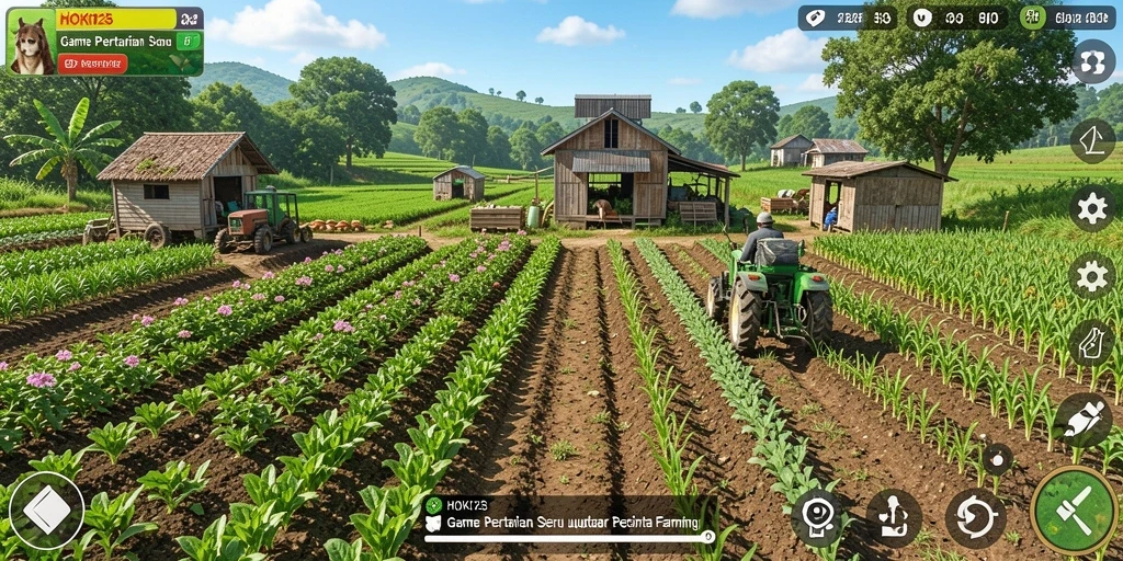 Tampilkan gameplay seru HOKI123 dalam pertanian.