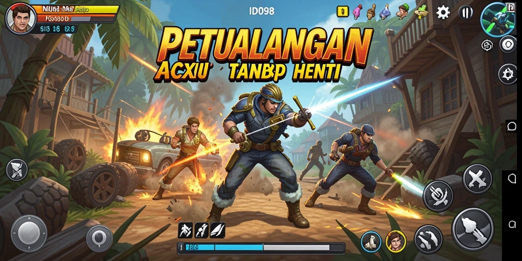 Tampilan gameplay yang mendebarkan dari game ID098 dengan aksi yang intens.