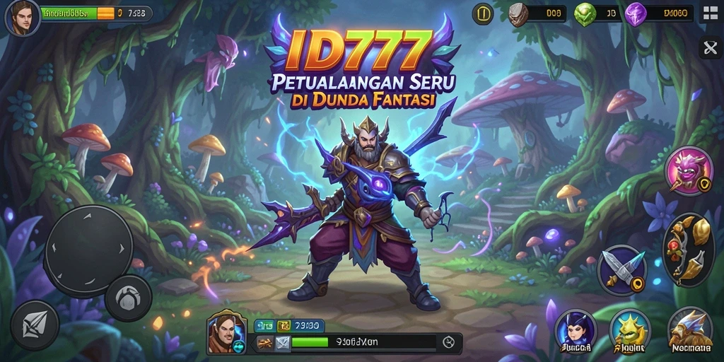 Screenshot gameplay yang menunjukkan aksi petualangan seru di ID777.