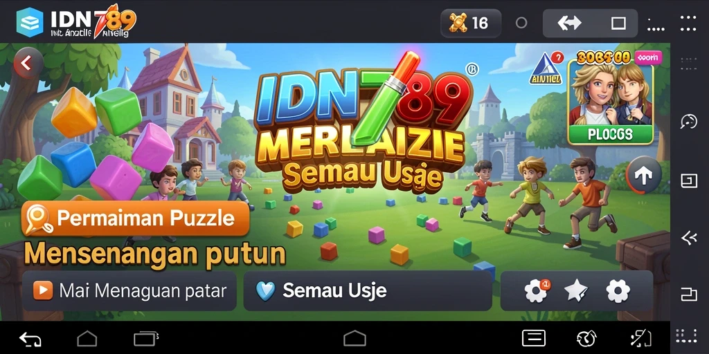 Gameplay menantang di IDN789 dengan desain puzzle menarik.
