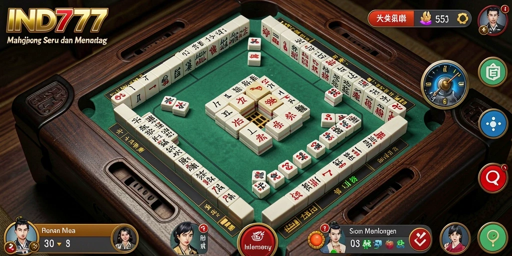 Tampilan gameplay menarik dari IND777 dalam permainan Mahjong.
