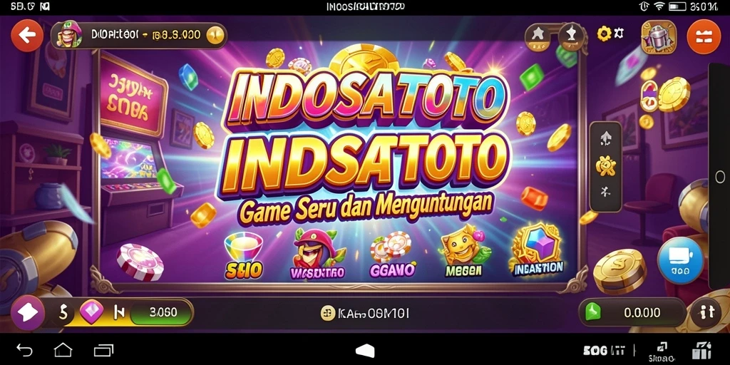 Screenshot gameplay INDOSATTOTO dengan berbagai tema Slot menarik.