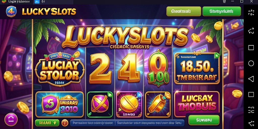 Tampilan utama LUCKYSLOTS dengan berbagai mesin slot yang menarik.