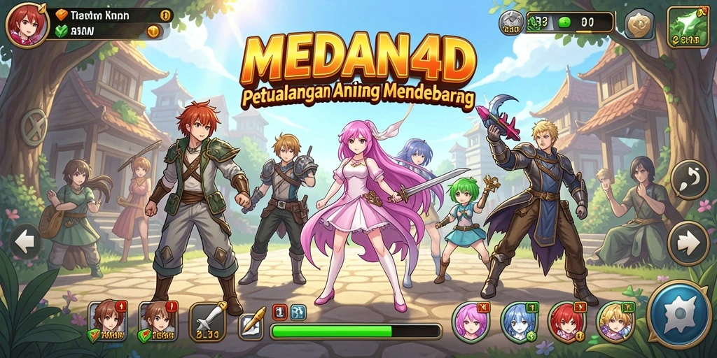Tampilan gameplay seru dari dunia MEDAN4D yang penuh warna.