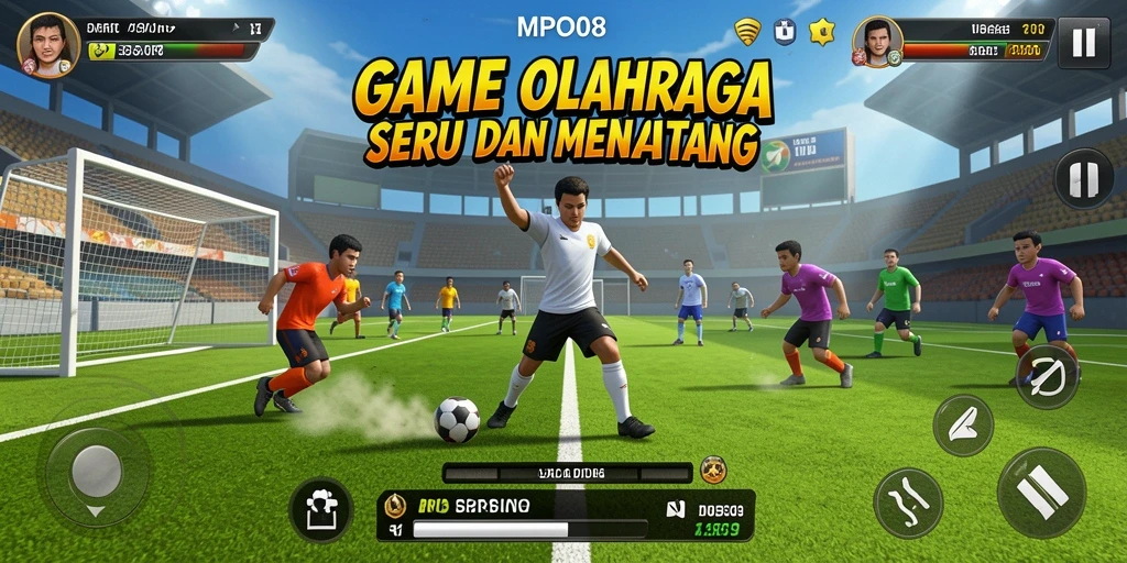 Tampilan menarik dari gameplay seru MPO08 dengan aksi olahraga.