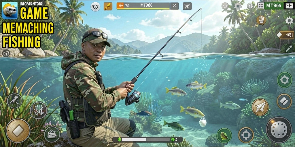 Gameplay memancing yang seru dan menantang di MT966.