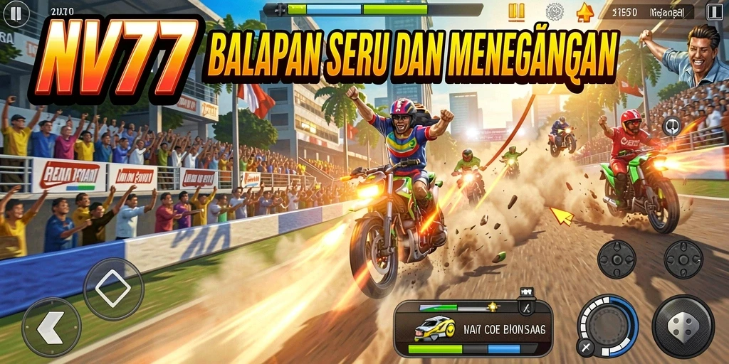 Tampilan gameplay Racing yang menegangkan dan grafis memukau.