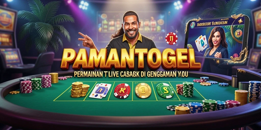 Screenshot gameplay Live Casino PAMANTOGEL dengan dealer langsung.