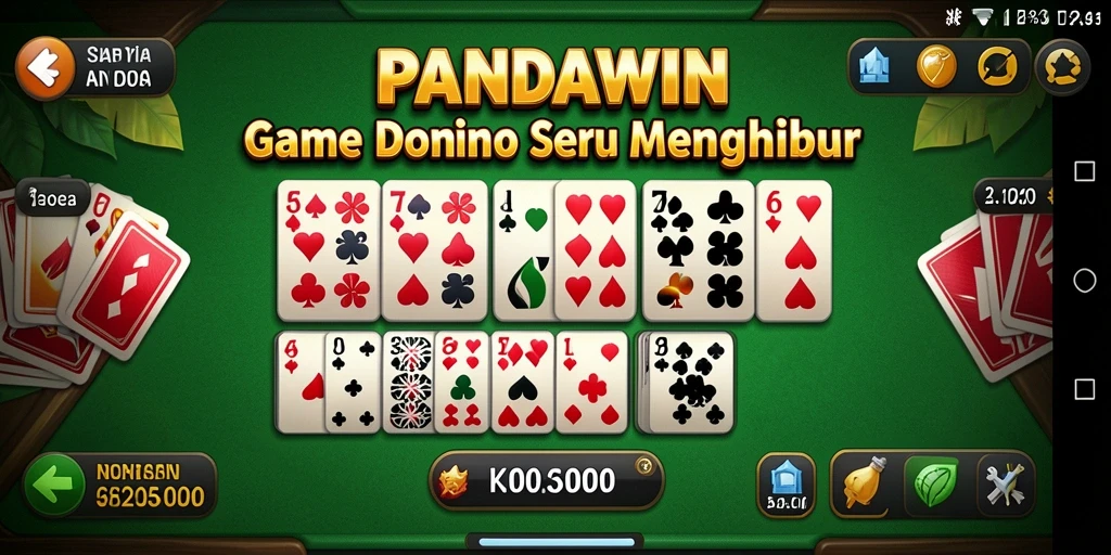 Tampilan gameplay seru dalam PANDAWIN yang memperlihatkan aksi domino.