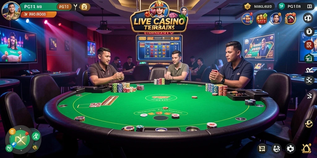 Tampilan gameplay PG11 yang menarik dengan dealer profesional dan suasana kasino.