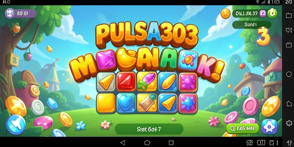 Screenshot PULSA303 menunjukkan gameplay seru permainan Match-3 yang mengasyikkan.