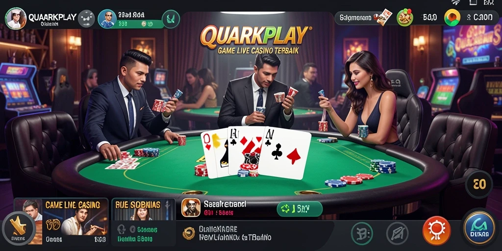 Tampilan menarik dari gameplay langsung di QUARKPLAY Live Casino.
