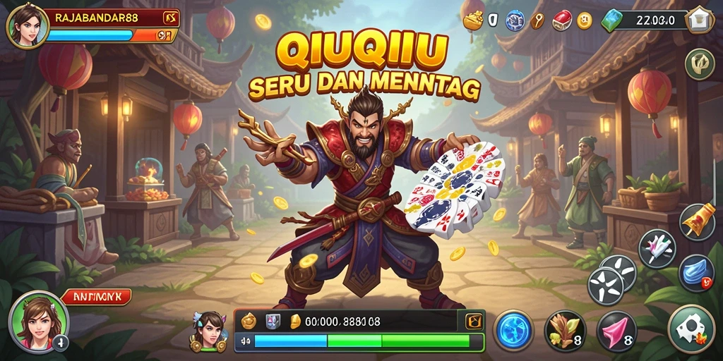 Tampilan gameplay seru QiuQiu di RAJABANDAR88.