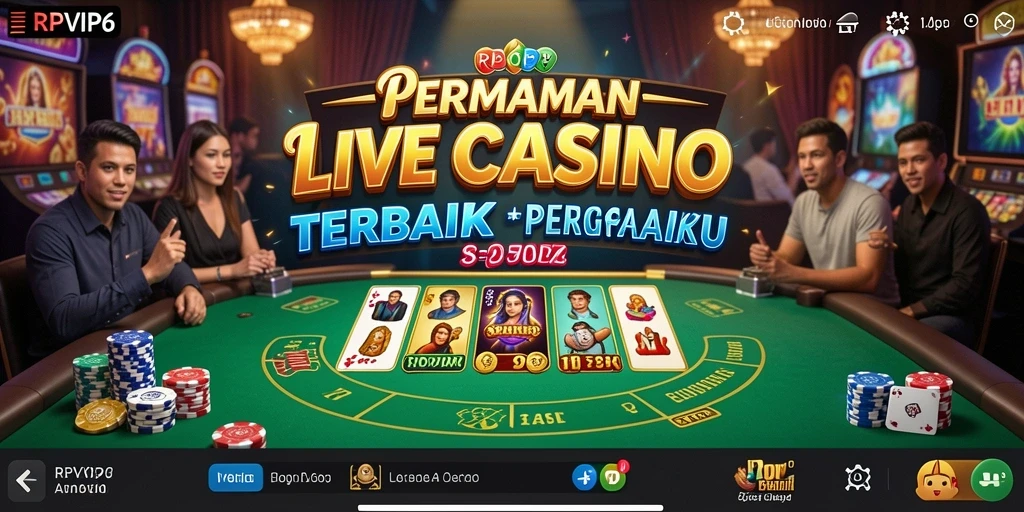 Tampilan screenshot RPVIP6 yang menunjukkan suasana permainan Live Casino yang menarik.