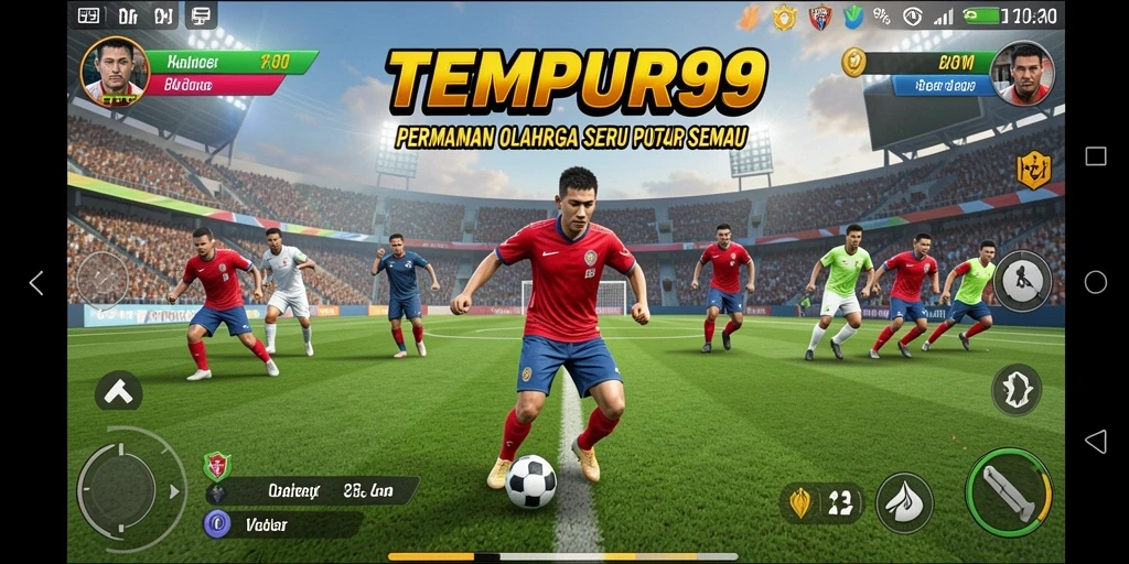 Tampilan gameplay seru dari TEMPUR99 dengan berbagai cabang olahraga.