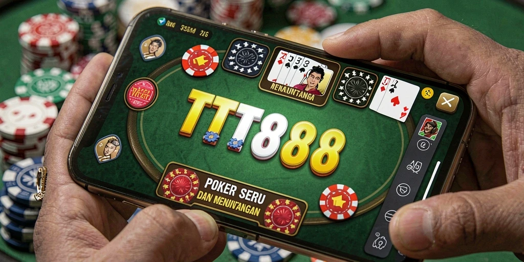 Tampilan menarik dari gameplay Poker di TTT888.