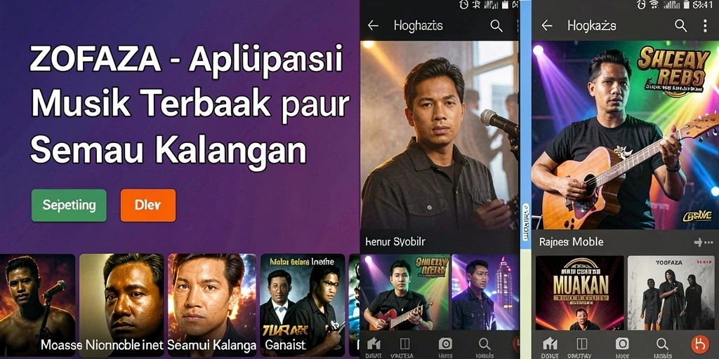 Tampilan gameplay ZOFAZA dengan tantangan musik yang seru.